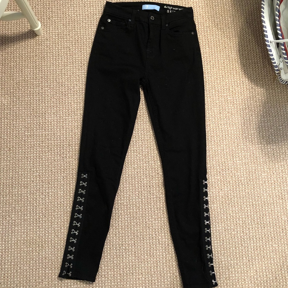 7 for all mankind skinny black jeans